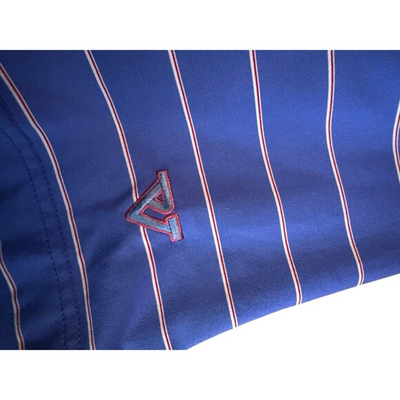 Turtleson Polo Shirt Men's Extra Large Blue Striped Long Sleeve Golf Performance - Picture 4 of 9